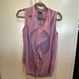 Aritzia Babaton 100% Silk Ruffle Sleeveless Top